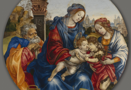 "The Holy Family with Saint John the Baptist and Saint Margaret" by Filippino Lippi