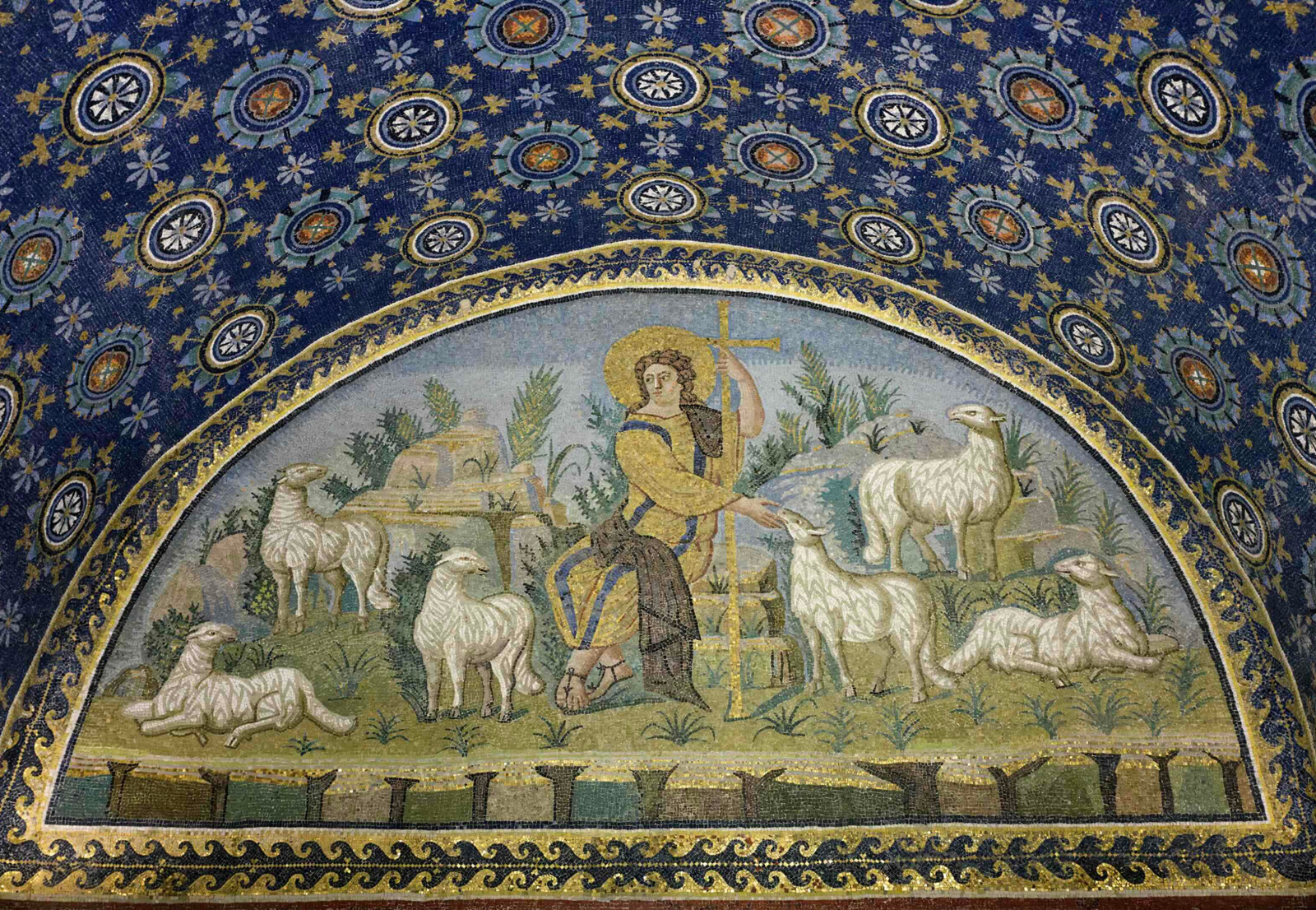 "Christ the Good Shepherd" Mosaic (Ravenna)
