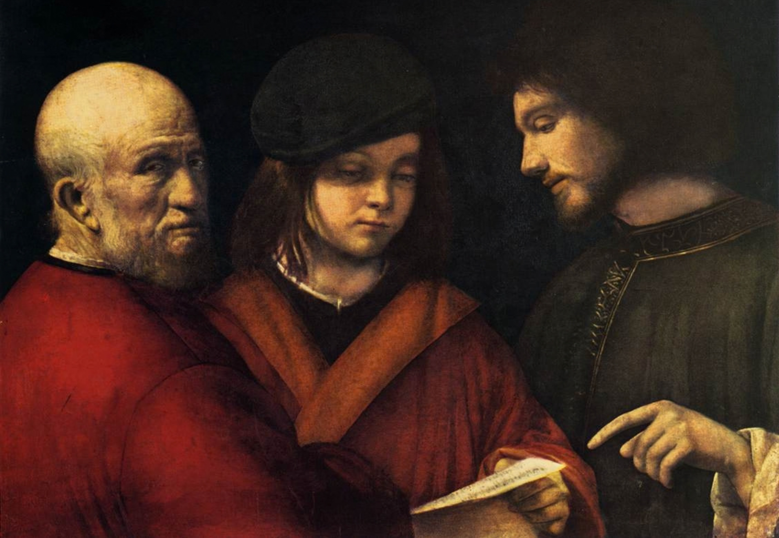 "The Music Lesson" ("Three Ages of Man") by Giorgione (Palazzo Pitti)